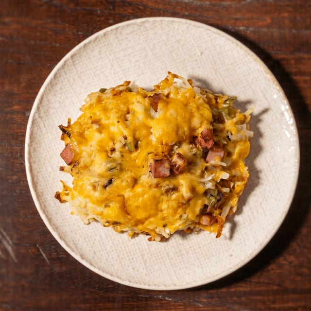 Loaded Hash Browns.