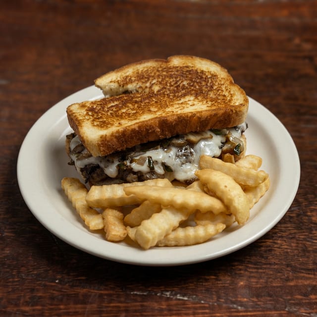 Mushroom & Swiss Burger.